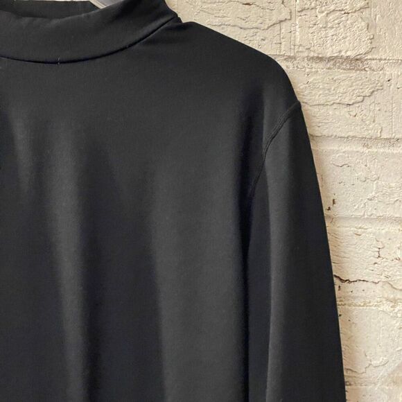 Climate Right By Cuddlduds Mock Neck Top Black Long Sleeve Stretch Plus XXL - Picture 3 of 10